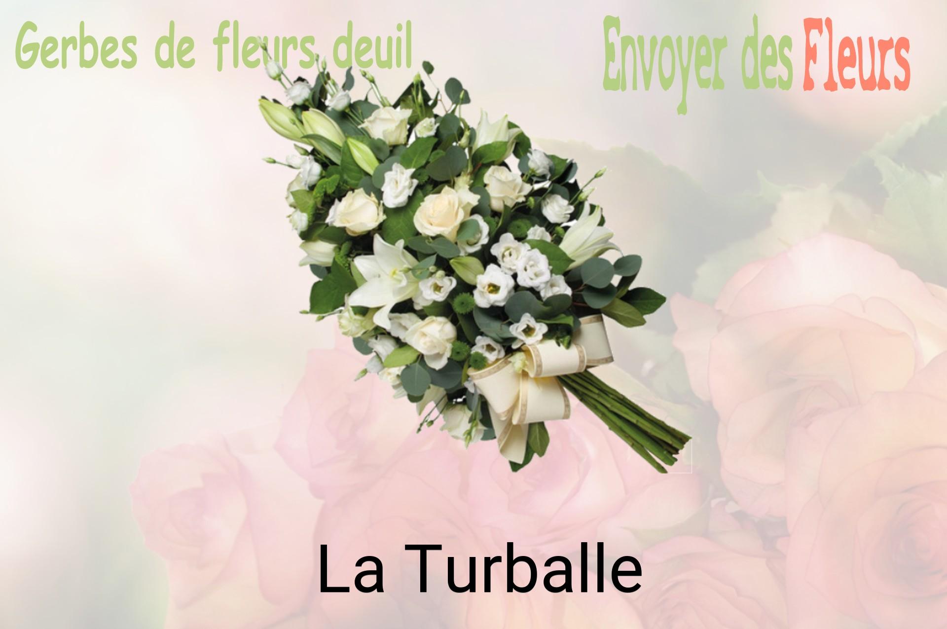 Gerbe de fleurs de deuil livrée à La Turballe